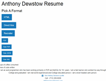 Tablet Screenshot of anthonydewstow.info
